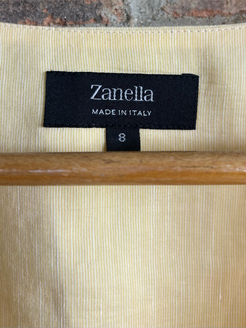 Zanella Butter Yellow Linen-Silk Top Made in Italy Size 8 - Picture 2 of 5
